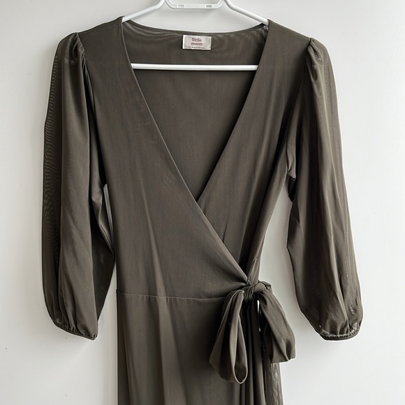 Aritzia Little Moon Wrap Dress - Picture 2 of 6